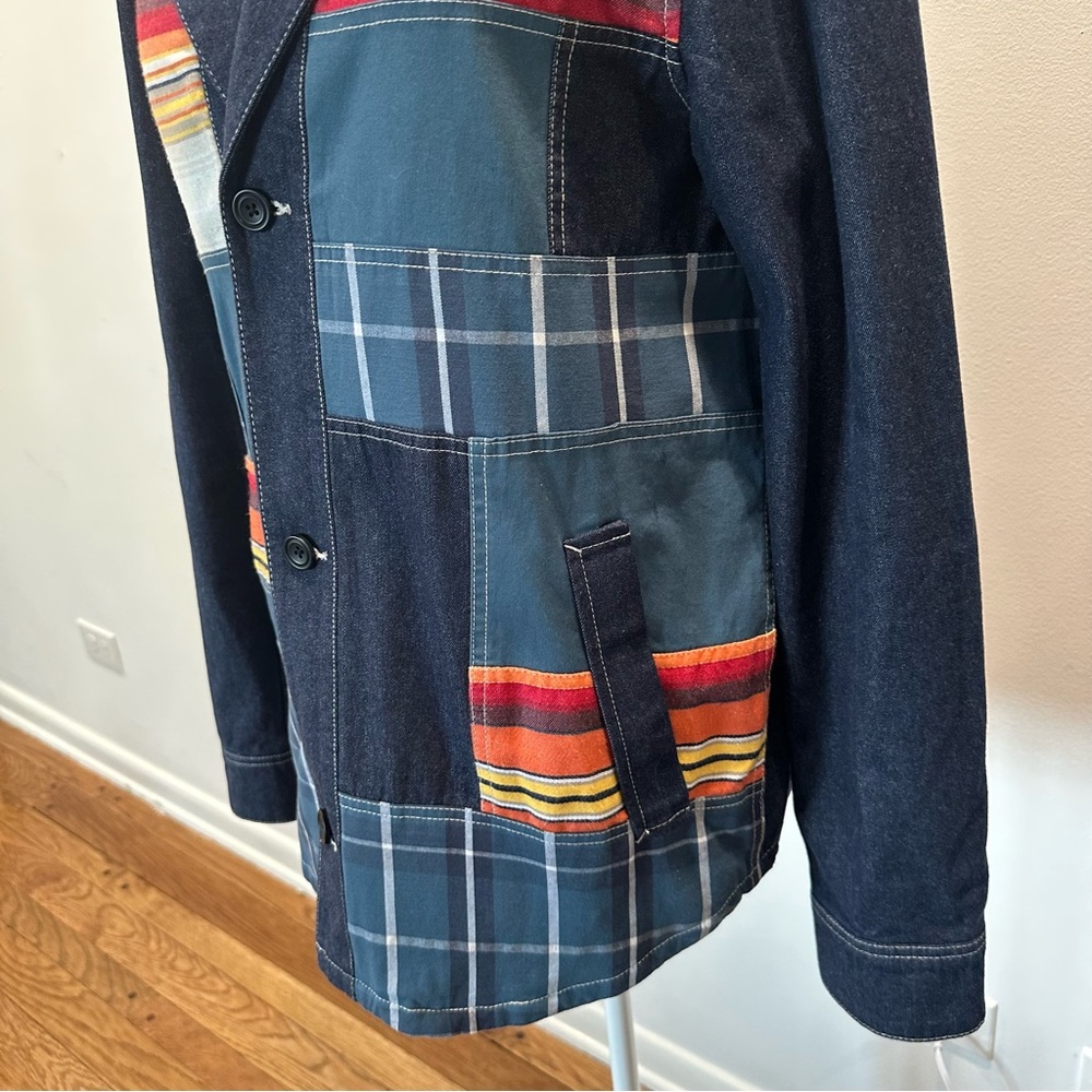 Sun + Stone Women’s Denim Patchwork Oversized V-N… - image 3